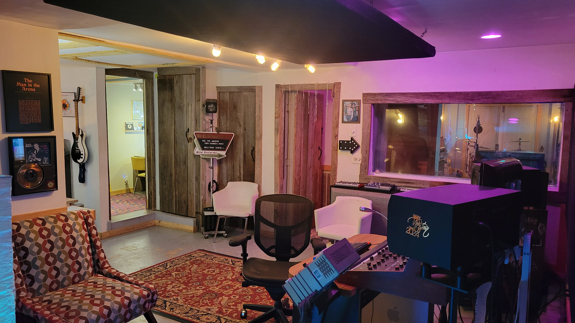 The Hideout studio control room on Music Row